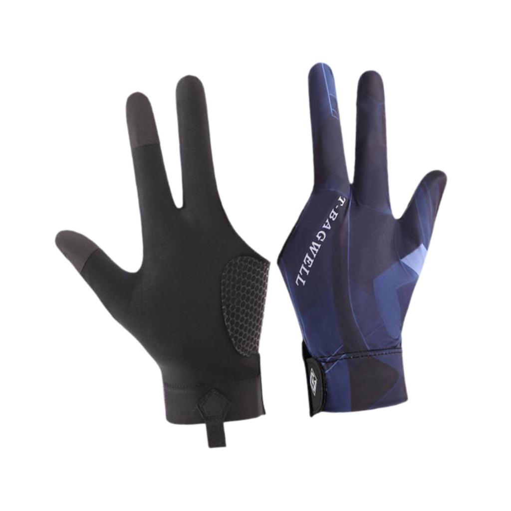 Billiard Gloves Adjustable 3 Finger Breathable Mesh Pool Mitts For Snooker And Cue Stick Practicing