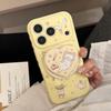 Custodia Carina per Telefono con Supporto a Forma di Cuore con Gattino per iPhone 16, iPhone 17 e iPhone 17 Pro Max