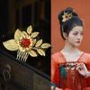 Floral Chinese Style Hairpin Tassels Women Hair Stick Vintage Hanfu Hair Comb  Ladies