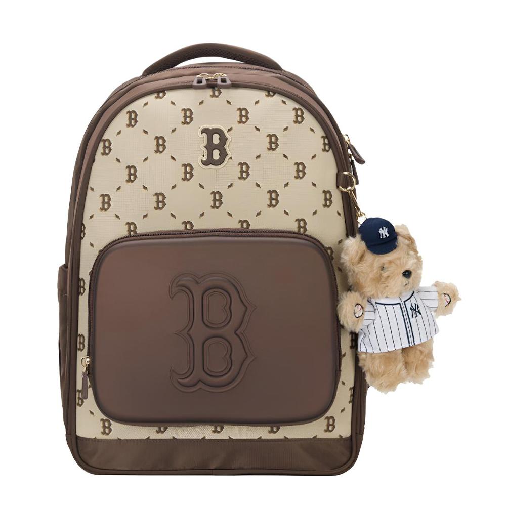 New MLB Boston Red Sox Polyester Backpack Regular Kids' Brown 7ABKMC55N-43BRS