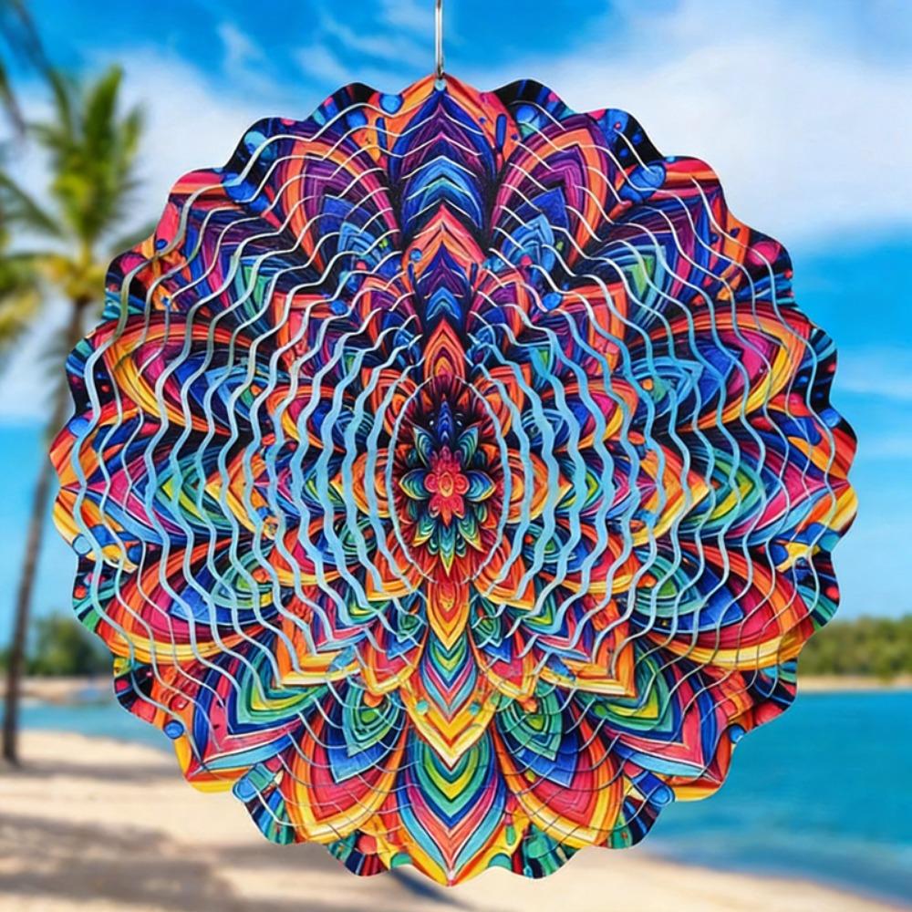 10 Stile 3D Dynamischer Rotierender Windspiel Metall 10cm Regenbogen Tunnel-Stil Windrad Bunter Libellen