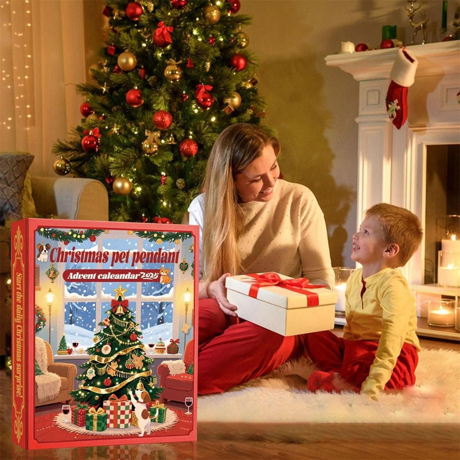 

Pet Advent Calendar With 24 Christmas Ornaments – Hand-Painted Animal For Pet Lovers, Festive Countdown Decor One Size