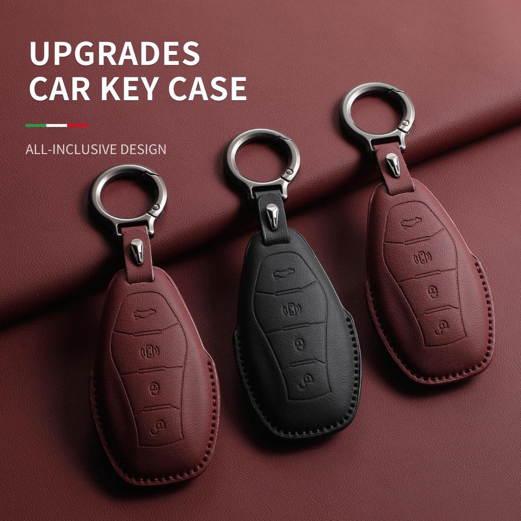Premium Leather Key Case for Hongqi H5 PHEV - Original Interior Style