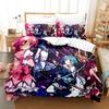 New 3D Kawaii Girl Anime Puella Magi Madoka Magica Bedding Set Cartoon Anime three-piece set Adult Kid Bedroom Duvet cover Sets