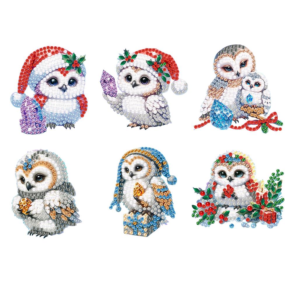 6/8Pcs Diamond Painting Magnets Refrigerator Butterfly Dog for Fridge Whiteboards Car Mailbox Decor for Adults Kids Beginners
