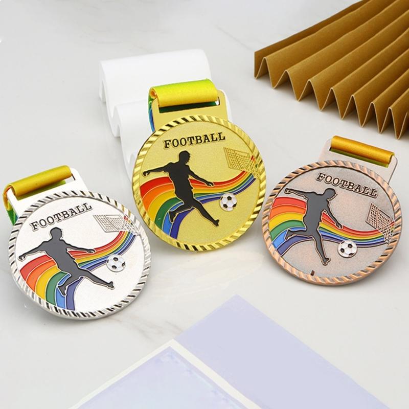 Soccer Medals for Kids and Adults Gold/Silver/Bronze Award Medals Party Favor Metal Prizes Awards for Football Games