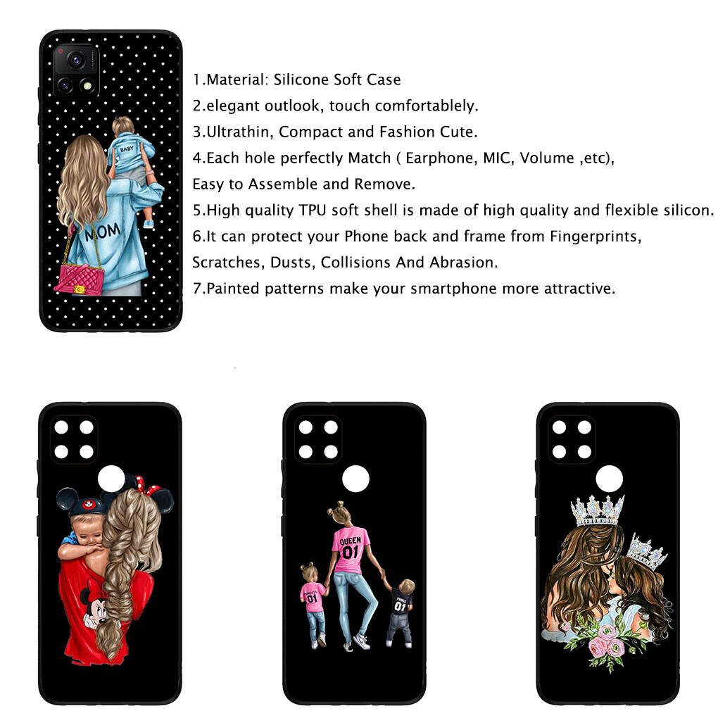 Cover for iPhone 17 16 15 Xiaomi Poco Redmi Note 14 13 12 11 Pro Max Samsung Galaxy S25 S24 S23 OPPO Huawei Baby Girl Mom Family Boy Woman Phone Case