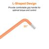 Uxcell Hex Key S2 Repair Tool for Screw Furniture Bicycle Orange 4-Pack 3/16" Wrench, Ball-Type, Steel, L-Shaped, Short, Removal, Tightening,