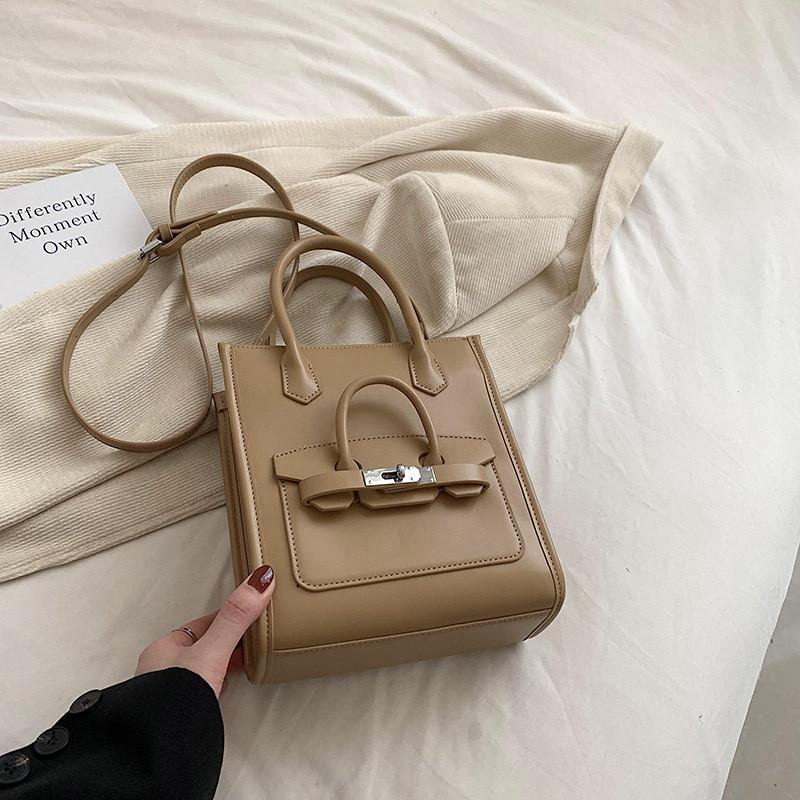 

Elegant Summer Pu Leather Tote Bag For Women In Trendy Street Style With Large Capacity хакі