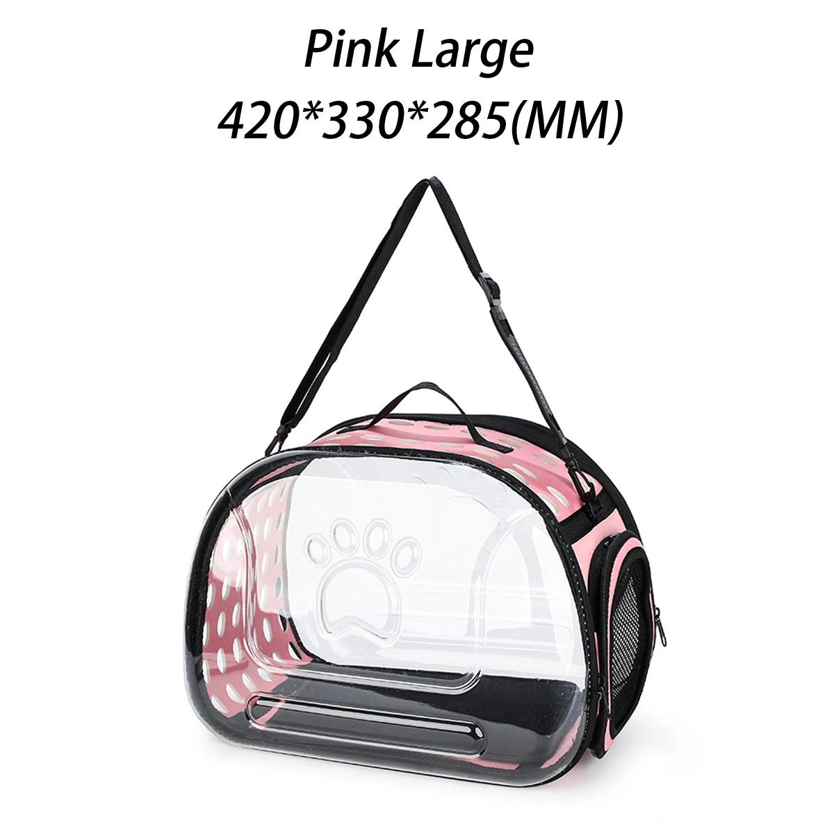 

Сумка на плече для тварин Переноска для котів Подорожі на відкритому повітрі Дихаюча сумка Капсула для цуценят і кошенят Прозора портативна сумка на плечовому ремені