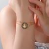 Dawapara Vintage Peace Sign Bracelet Peace Love Happiness Blessing Charm Couple Bracelet Stainless Steel Jewelry