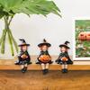3pcs Resin Crafts Pumpkin Witch Figurine Cute Halloween Statue  Courtyard Flower Pot