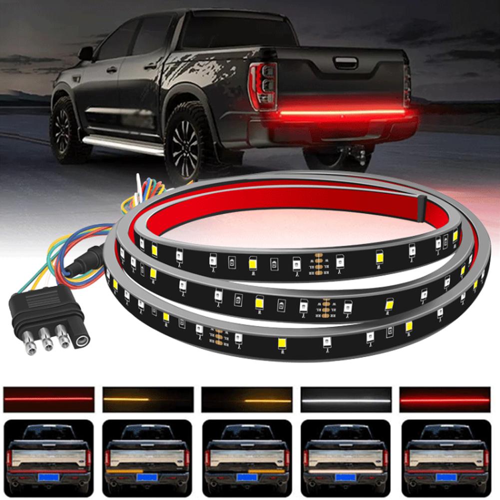 48/60inch Truck Tailgate Light Strip Bar,White Reverse Light/Red Brake Rear Turn Signal LED Strip for Trailer Cargo Flash L I5Q8