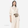 [Pre-Owned] Neo Vintage Series Gold Foil Logo Monogram Tiger Head Decorative Striped Shoulder Strap Canvas And Leather Messenger B - Very Good #R1JN2K