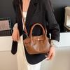 New Woven Bucket Bag Women Minimalist Versatile Shoulder Crossbody High-end Handheld Purse CLE