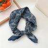 Fashion Floral Print Square Scarf Soft Handkerchief Women Hair Scarf Cotton Linen Head Scarfs Ladies Neck Scarves Summer Autumn