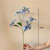 3PCS Blue Fowers Artificial Bauhinia Light Blue Large Artificial Flowers Arrangement for Decoration Wedding Home