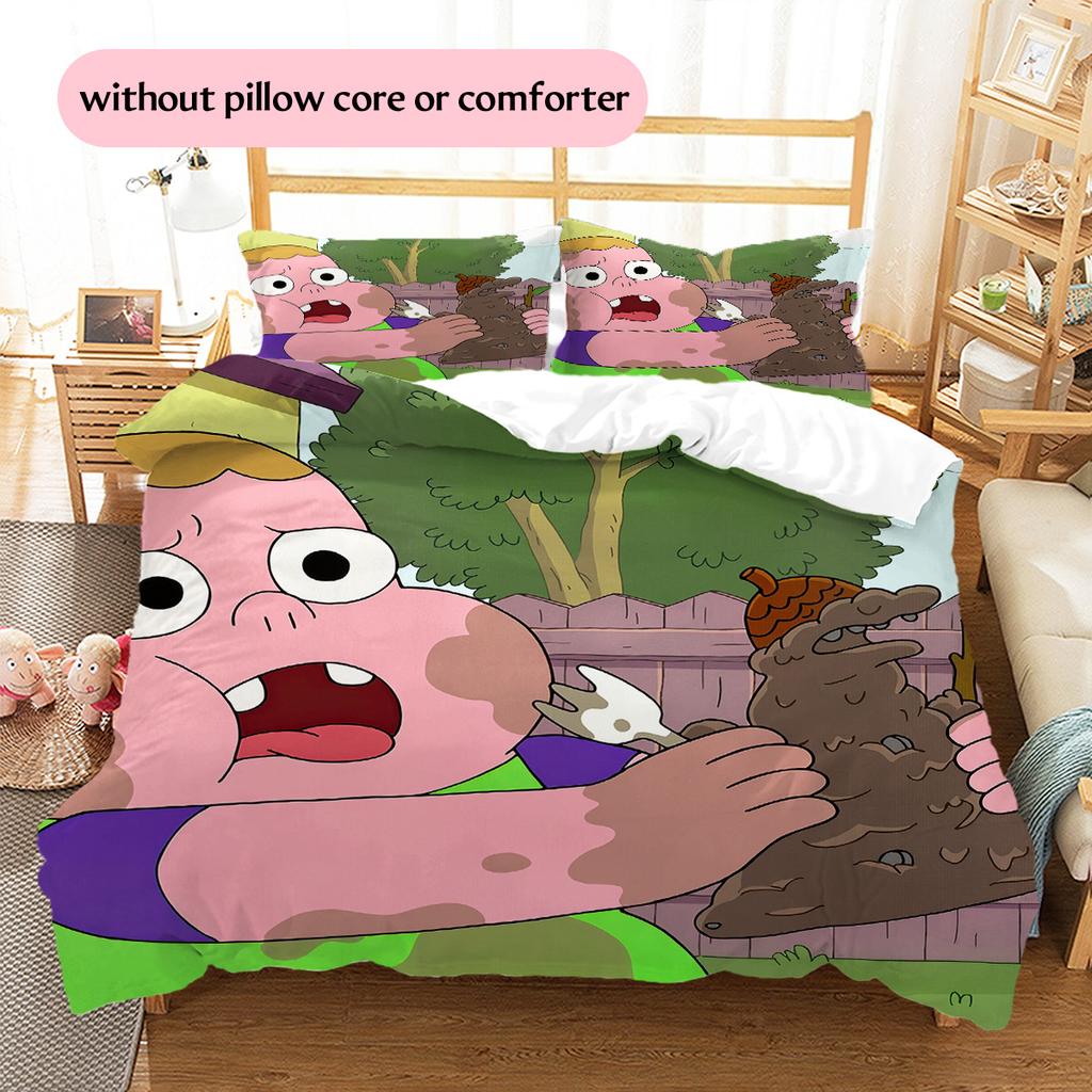 Pooh Pattern Bedding Quilt Set Home Decoration Gift (1 * Duvet Cover + 2 * Pillowcase Without Core)