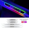 New Customized Car Door Threshold Sill Strip Light Logo Lamp Free Wiring LED RGB Welcome Scuff Plate Decorative Pedal Light