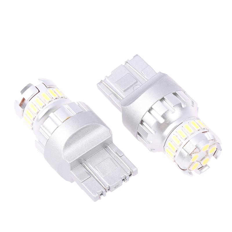 2 stk T20 LED Canbus 7443 W21/5W 7440 W21W LED-pære 6500K Hvit Bil Parkeringslys Posisjonslys DRL Kjørelys 12V