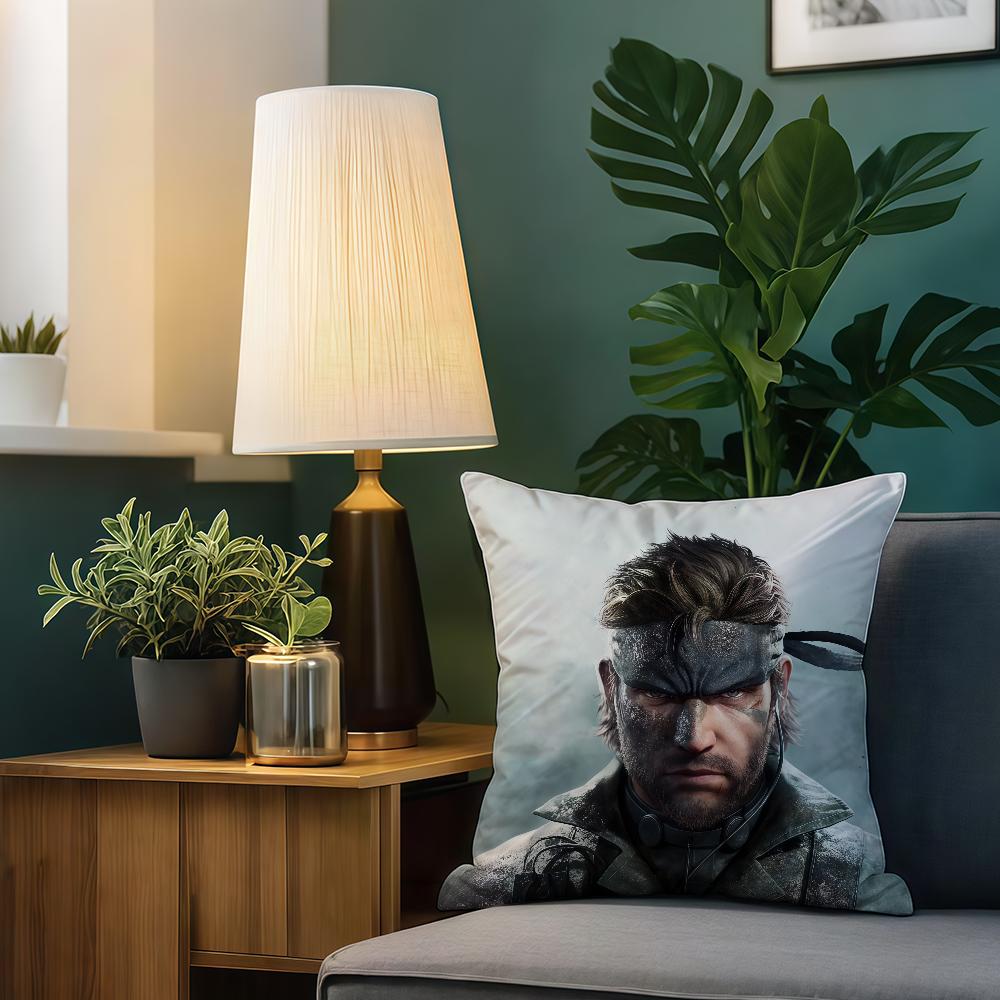 Game Gear For Sofa Car Office Cafe Eater Soft And Comfortable Delta Solid Double-Sided Metal MGS Printing Pillow Cover