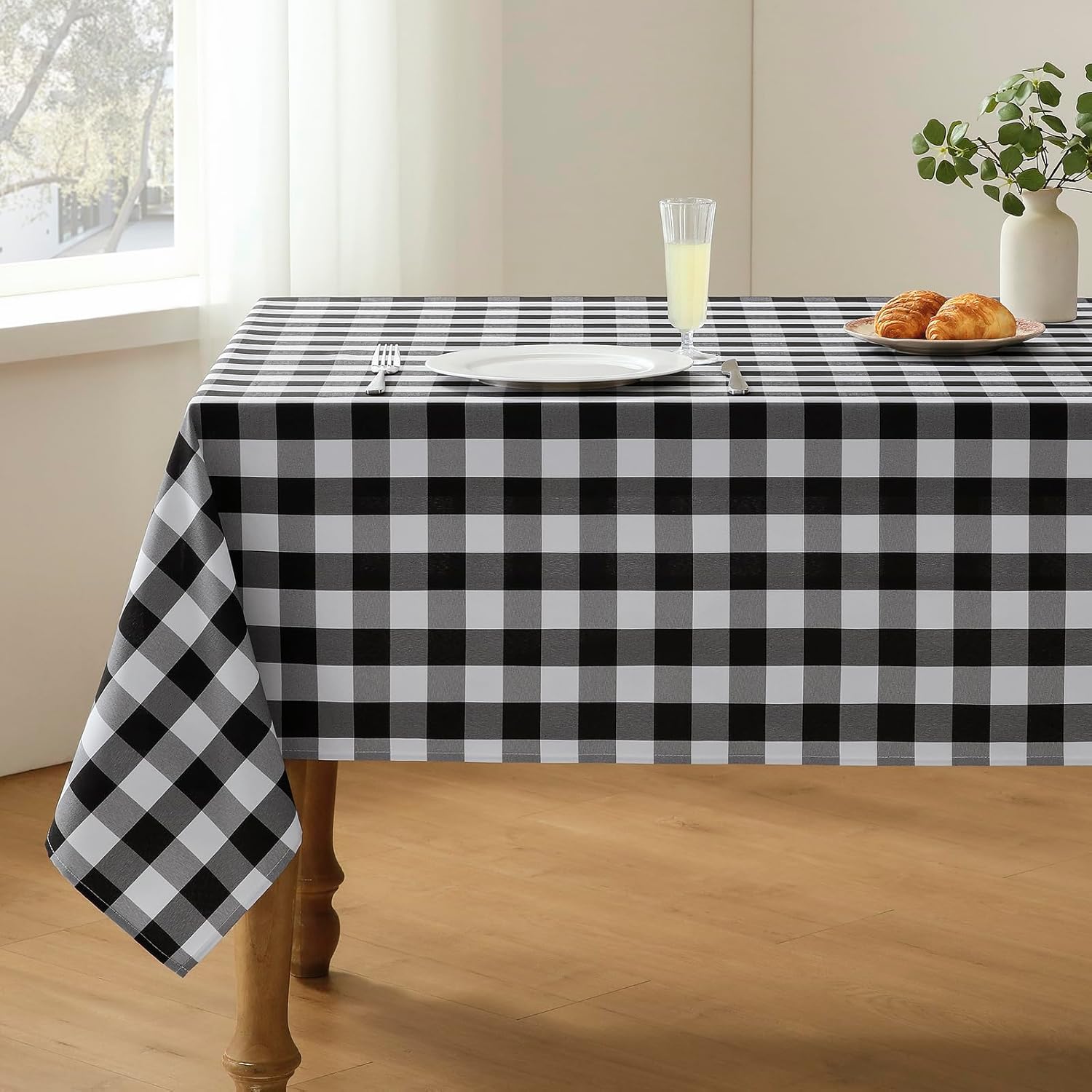 Roze Wit Geruite Rechthoekige Tafelkleed Bruiloft Feest Decor Wasbaar Buffalo Plaid Polyester Tafelkleden Keukentafel Decor 100x160cm