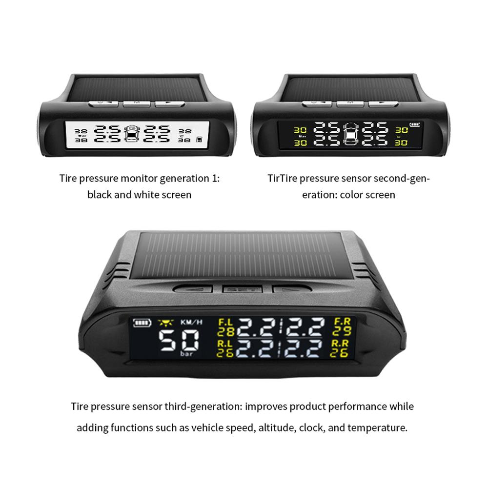 Solar Wireless Headup Display with Tire Pressure Detector GPS Digital Speedometer
