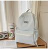 Schoolbag Simple and Versatile Ins Campus Style Backpack Female Solid Color Large Capacity High School Student Schoolbag Travel Computer Backpack