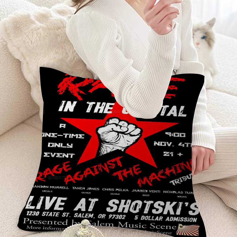 Rock Band Rage Against The Machine Classic Pillow Cover Design Cushion Cover Decor Holiday Decorati
