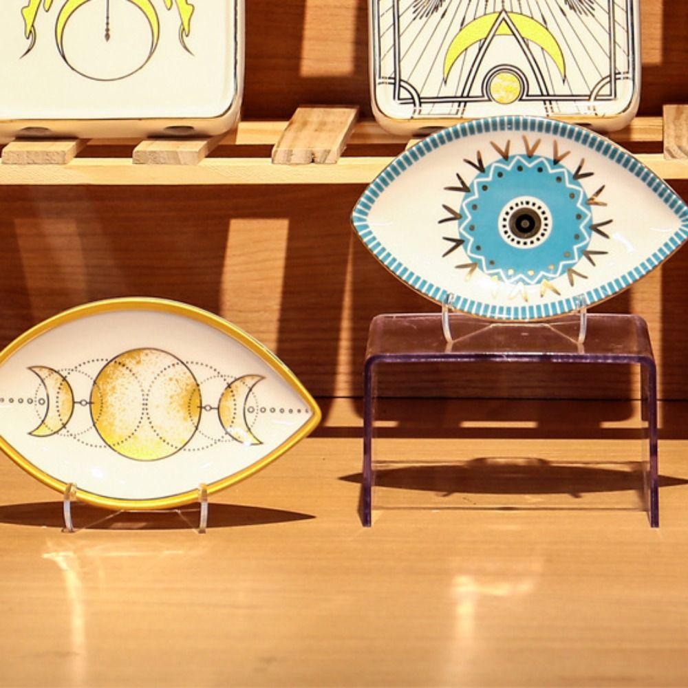 Oval Decorative Plate Eye Shape Dessert Plate Unique Jewelry Tray  Gift