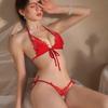 New sexy three-point erotic underwear free bikini open crotch temptation large size women's suit