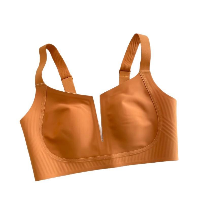 Large size underwear, women's big breasts are small, gather and close the secondary breasts, anti-sagging full cup adjustment bra, summer