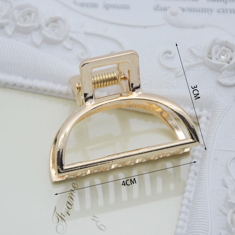 INS Minimalist Metal Claw Hairpin: Small & Medium Retro Hair Clip for European & American Styles, Korean Headwear