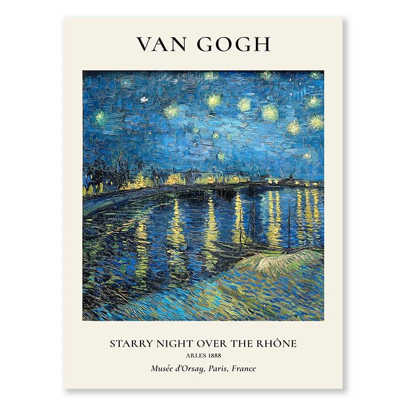 

Van Gogh Star Vase Series Wall Art Matisse Vintage Flower Canvas Painting Flower Market Art Prints Living Room Home Decoration 21cm×30cm NoFrame