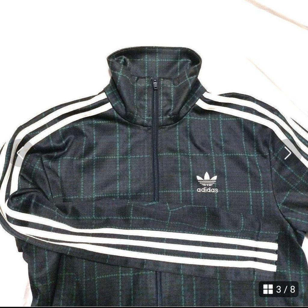 [USED] Adidas Originals Tartan Check Track Jacket In Houndstooth
