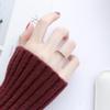Korean Style Rose Gold Titanium Steel Bead Index Finger Ring