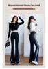 Women's Micro-Flared High-Waisted Butt-Lifting Yoga Pants - Slimming & Plus Size, Spring/Summer 2026