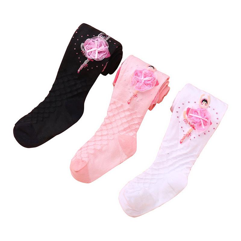 Springautumn Ballet Knit Mesh Princess Tights For Girls