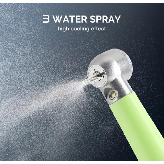 AZDENT Dental Kunststoff LED Hochgeschwindigkeits-Handstück Dreifach-Wasserstrahl LED Integrierter Generator Farbe Dental-Handstück Zahnarztwerkzeuge