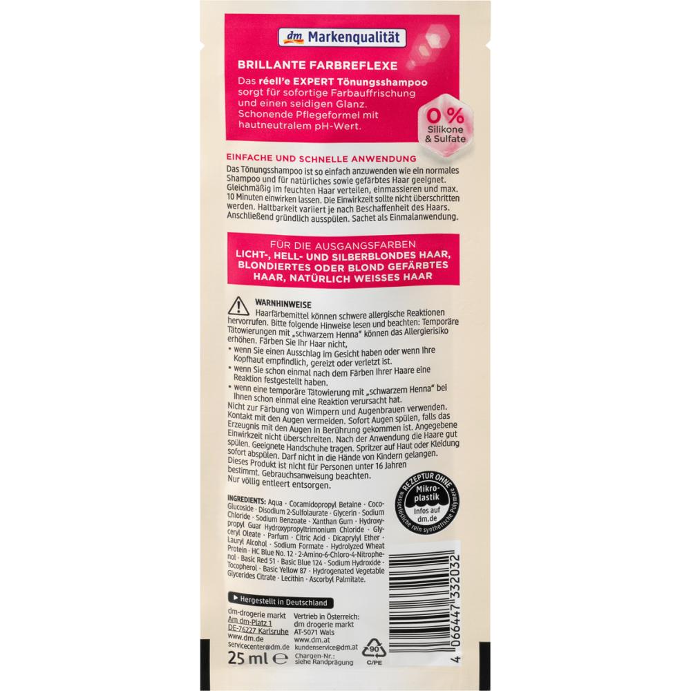 DM Real Reelle Expert Toning Shampoo 10.81 Silver Blonde 25ml