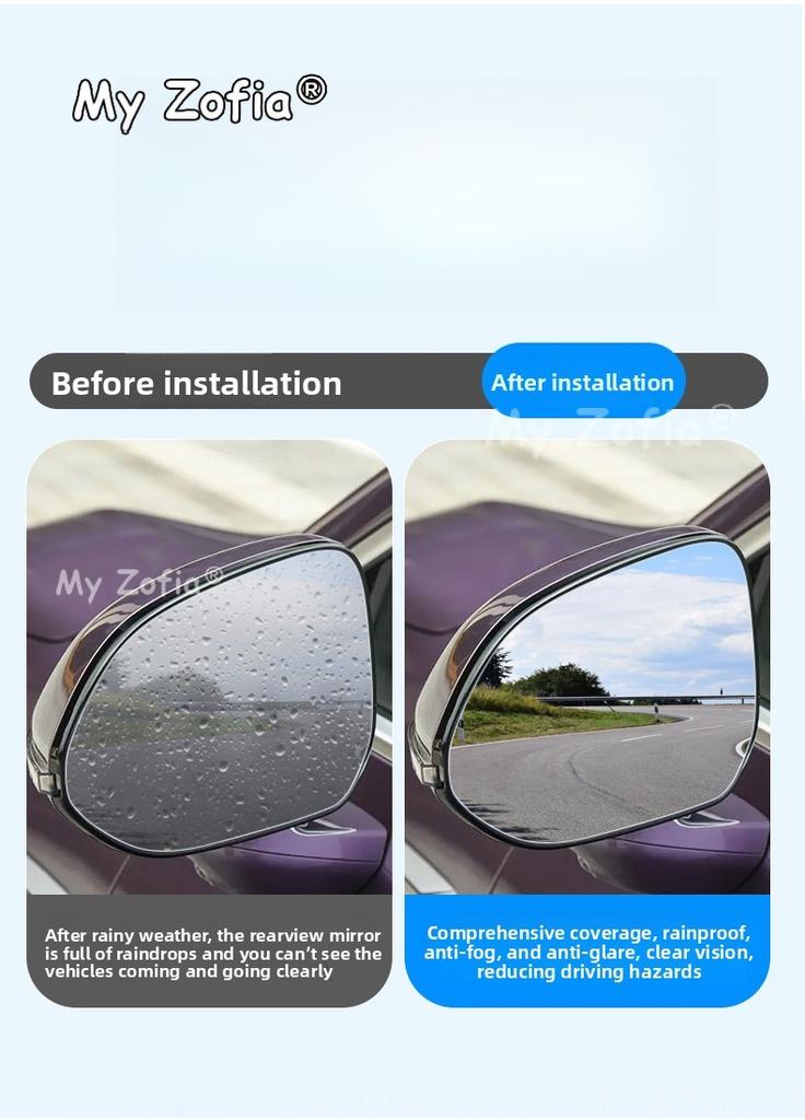 Car Rearview Mirror Rainproof Film Anti Fog Anti Glare Waterproof Clear Vision Accessories For Changan Qiyuan Nevo A06 2026 2027