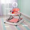Sun Baby Grand Prix 2-in-1 Interactive Baby Walker and Rocking Cradle Pink and Gray