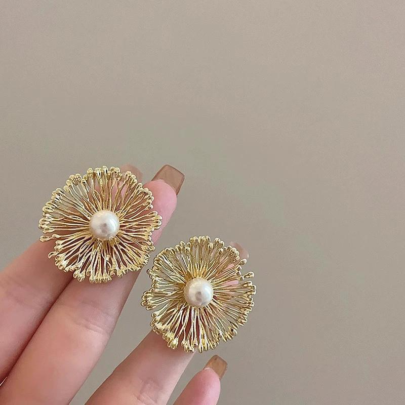 925 Silver Vintage Earrings For Women Trendy Simple Bump Flower Earring Jewelry Prevent Allergy Party Accessories Gift