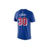Nike SS22 NBA Warriors Curry 30 Casual Breathable Sports Short Sleeve Blue Men's DA7342-401