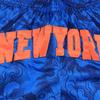 Knicks Retro Embroidered Drawstring Cropped Basketball Shorts Training Shorts