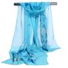 Women's Floral Butterfly Print Scarf – Lightweight Chiffon Shawl for Women, Summer Wrap, Airy Sheer Head Cover-Up