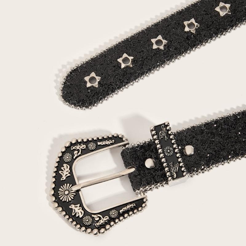Fashionable Wide Waist Belt Elegant Glitters Belt Vintage Styles Waistband for Dresses and Jeans