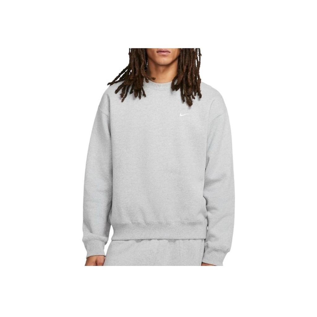 Nike Lab Fleece Crew (Asia Sizing) Dark Grey Heather Men Streetwear DA0318-063