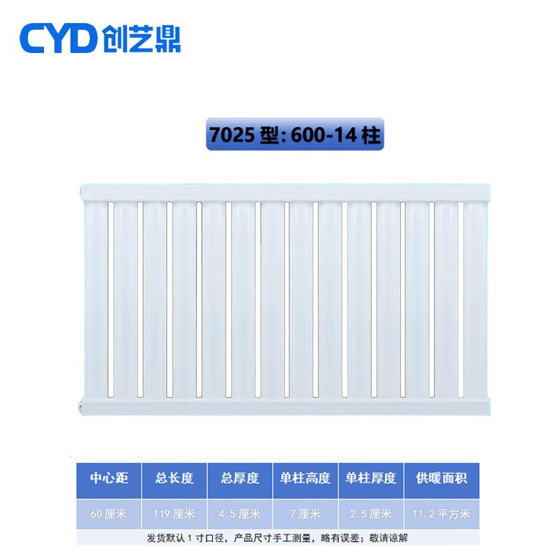 Chuang Yi Ding 7025 Industrial Steel Wall-Mounted Radiator