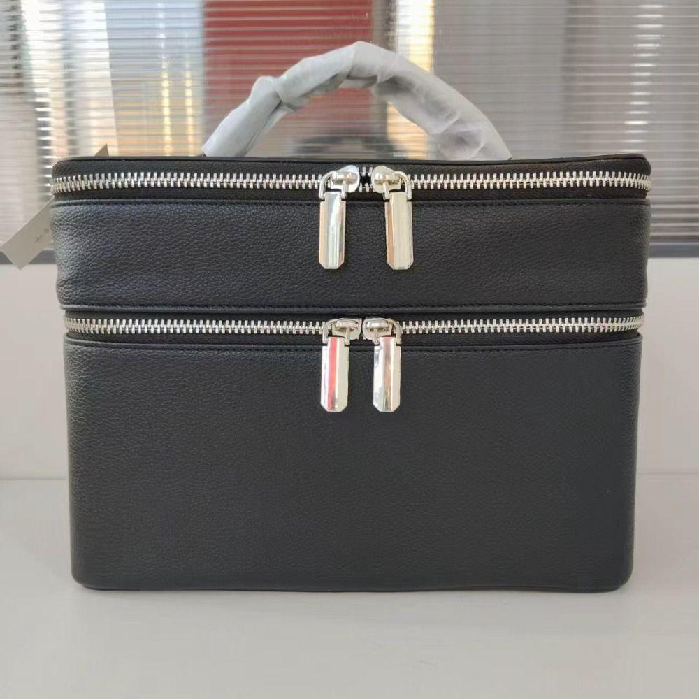 Storage Solution PU Material Cosmetic Bag Large Capacity Waterproof Toiletry Storage Aesthetic Pattern Travel Bag Travel